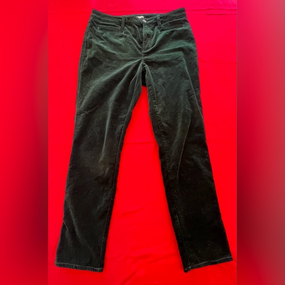 Lands End Green Velvet Pants, size 14 - Picture 1 of 6